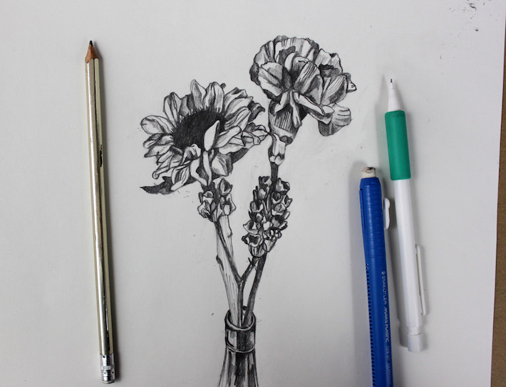 Drawing flowers is fun when you take it step by step. 