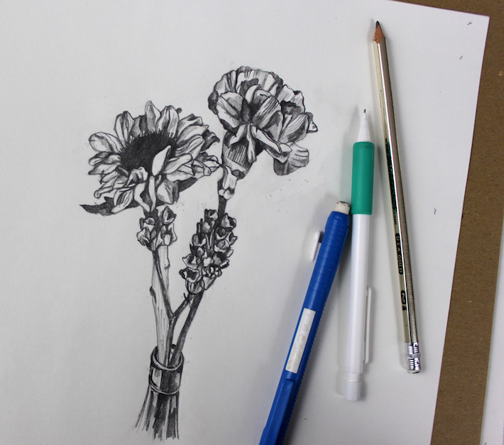 Flower drawing completed