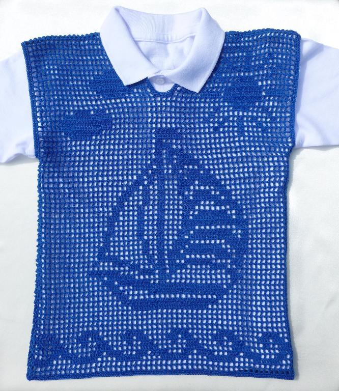 filet crochet boys vest free pattern