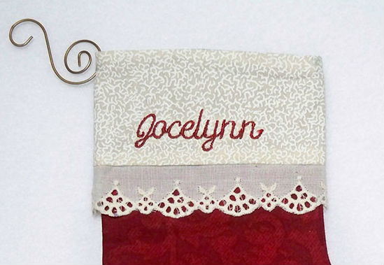 Embroidered Christmas Stocking