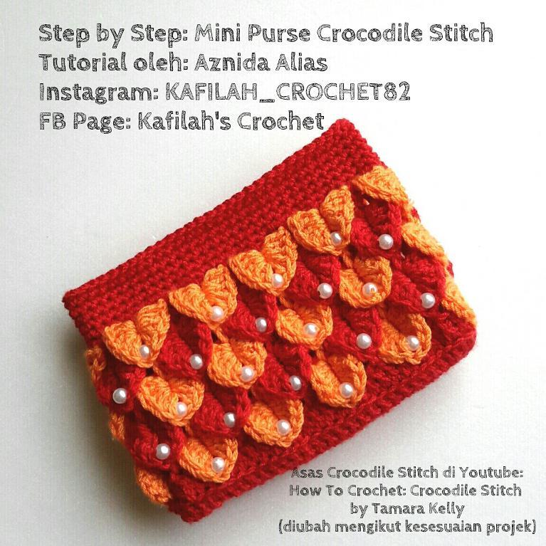 Crocodile Stitch Mini Purse