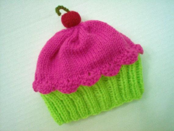 Cupcake Hat Knitting Pattern