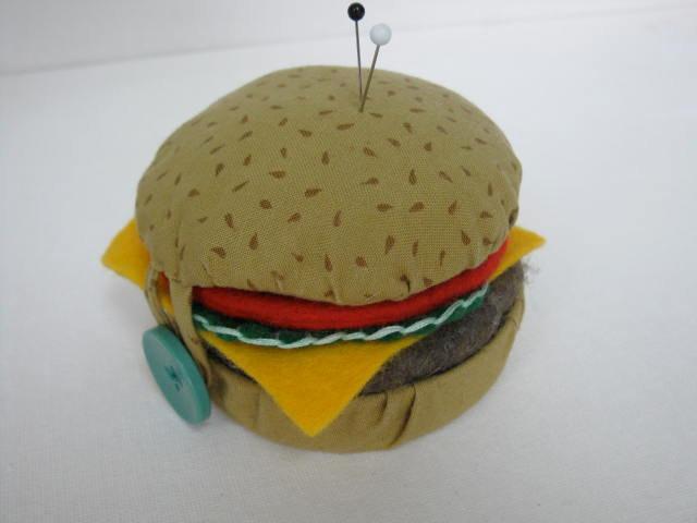 Hamburger Pincushion Sewing Pattern