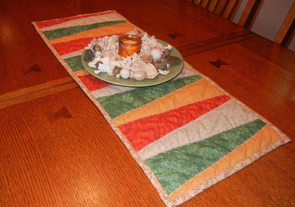 Angled Stripes Table Runner