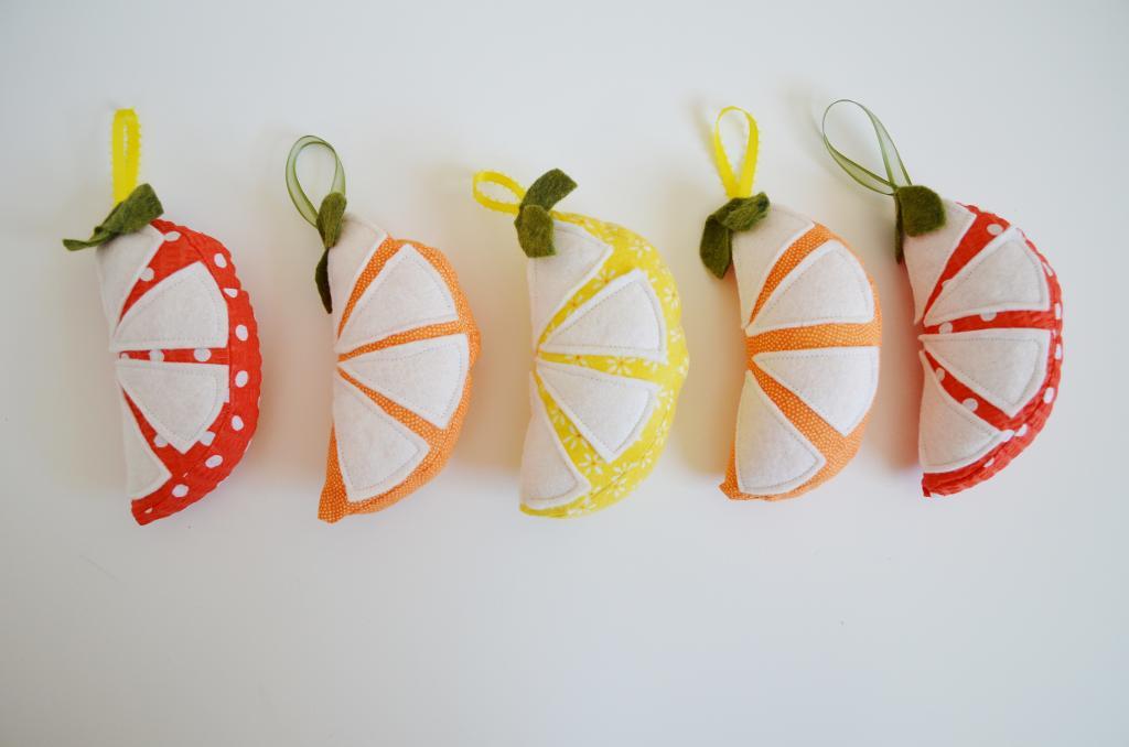 Citrus Pincushion Sewing Template