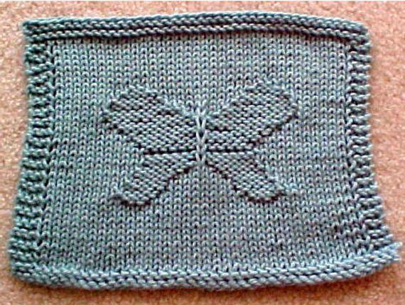 Butterfly Dishcloth Knitting Pattern