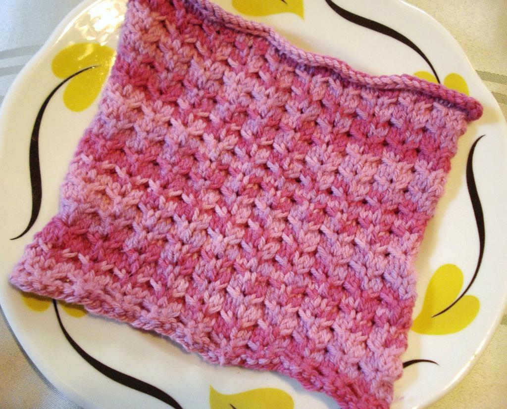 Textured Heart Dishcloth FREE Knitting Pattern