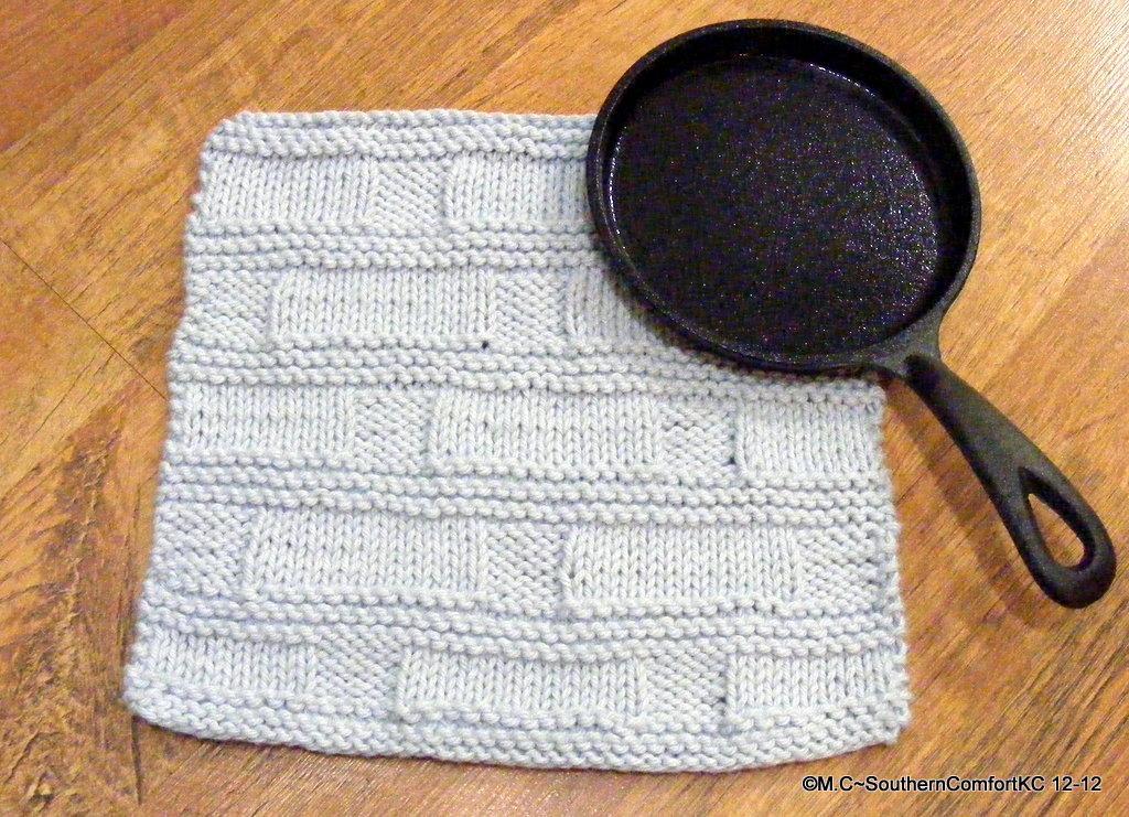 Faded Stones Knit Dishcloth Pattern