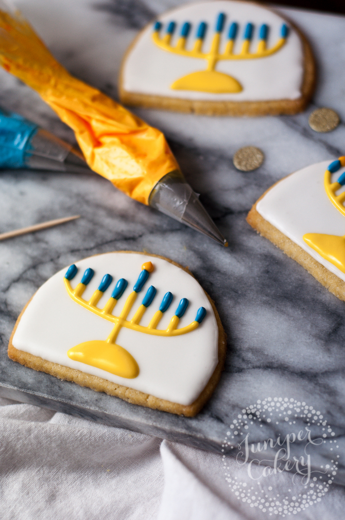 Create amazing Menorah sugar cookies for Hanukkah
