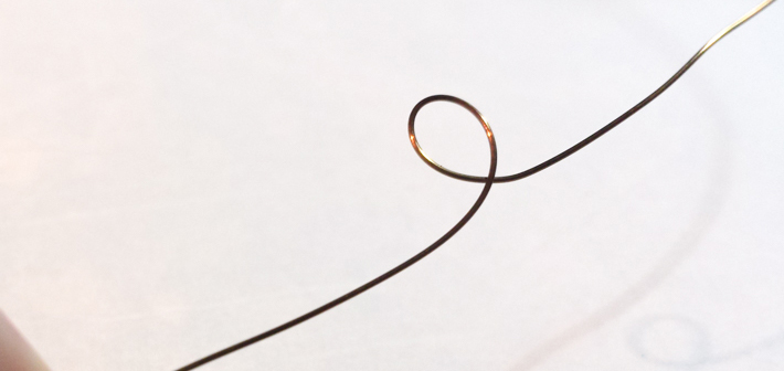 1: Loop of wire for making earrings