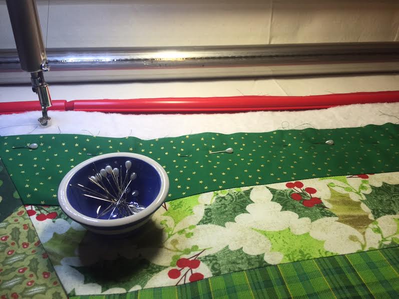 how to prepare a christmas tree skirt for longarm quilting