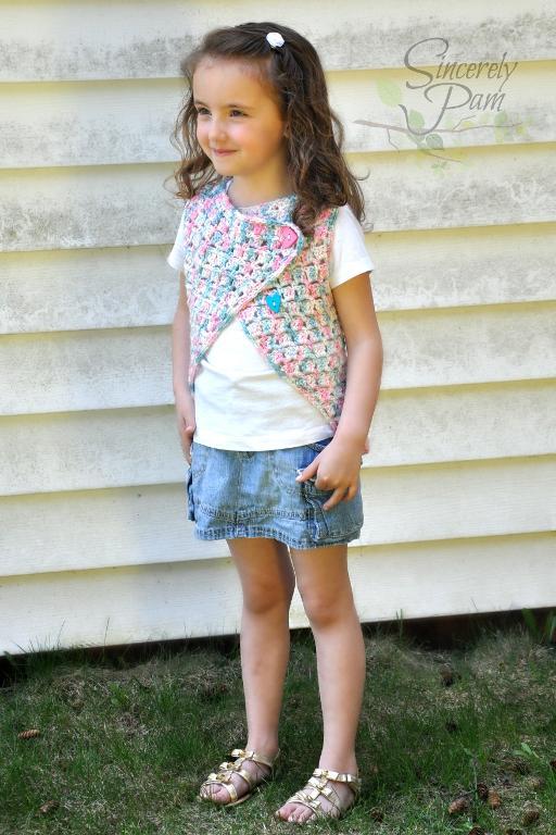 kids crochet vest