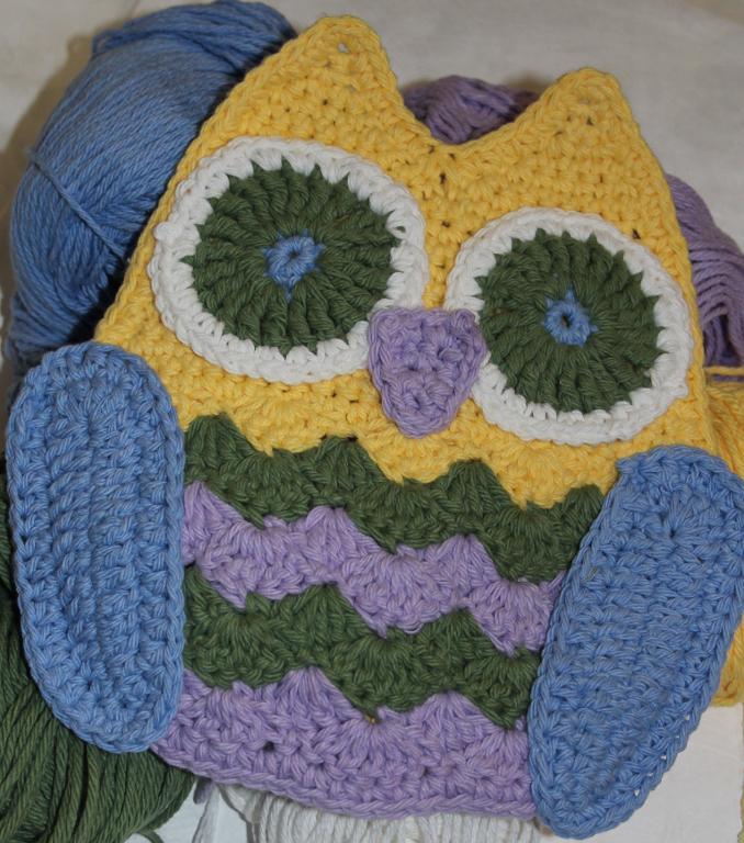 owl hot pad potholder crochet pattern