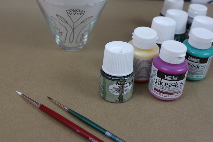 Tools for painting on glass