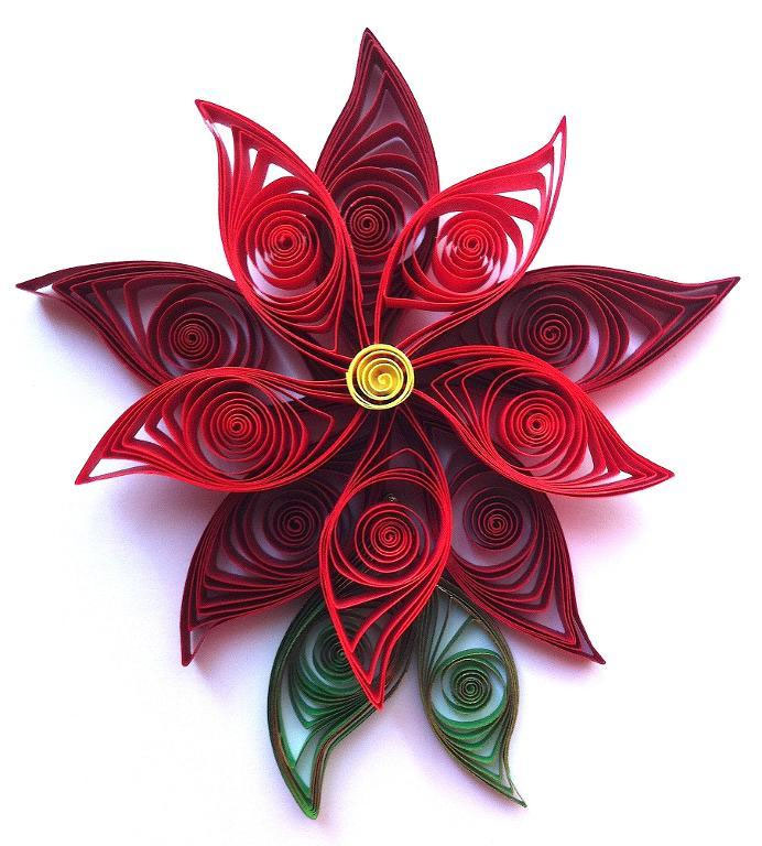 Quilling Poinsettia Flower
