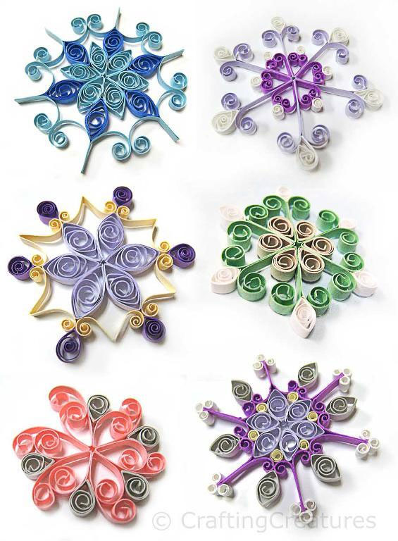 Quilling Snowflakes Grid