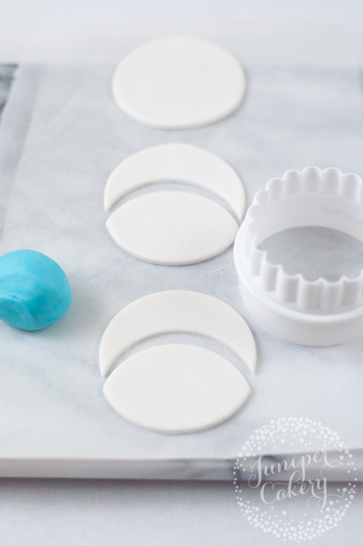 Step by step tutorial for snowman cookies