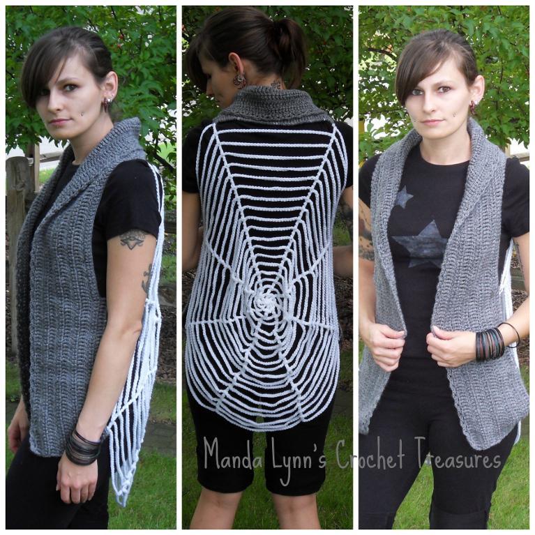 spider web crochet vest pattern