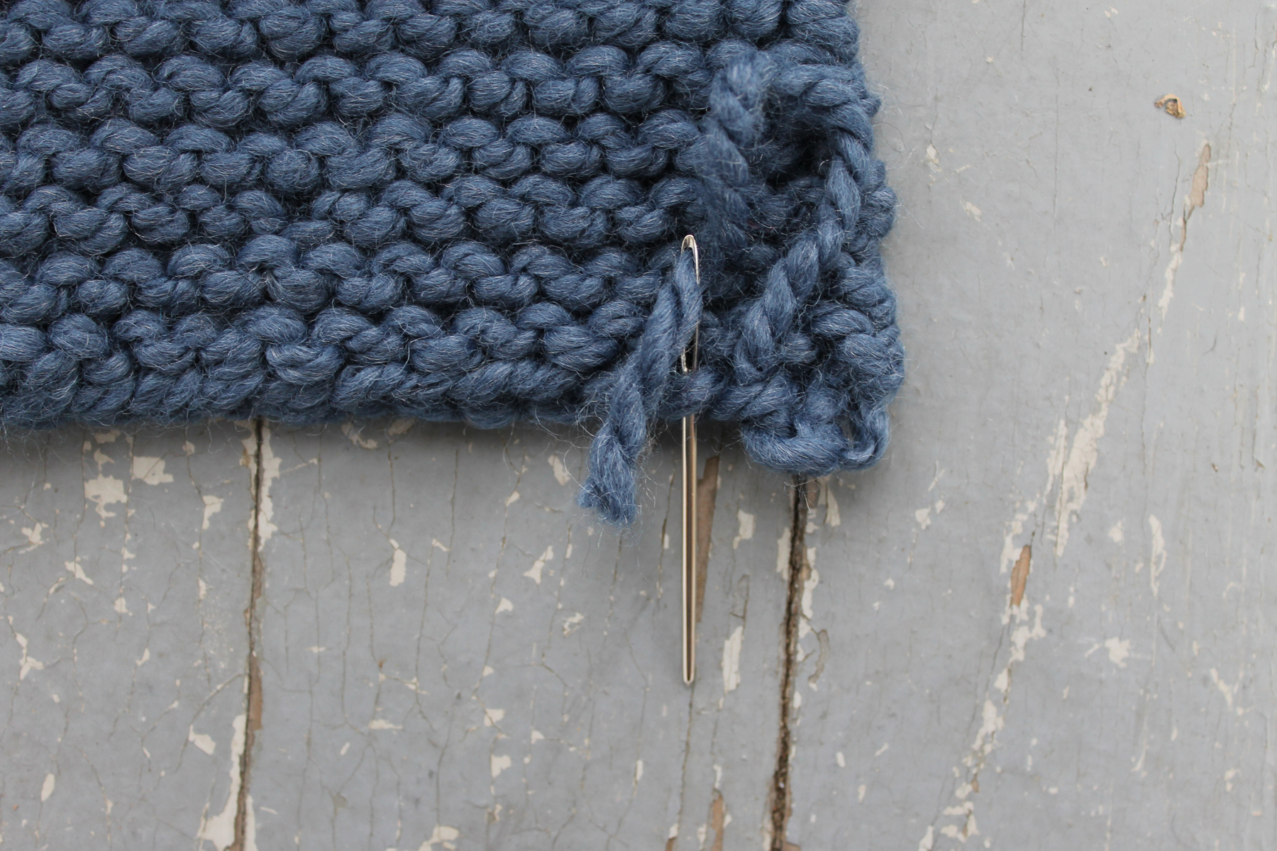 Weaving in the ends for garter stitch