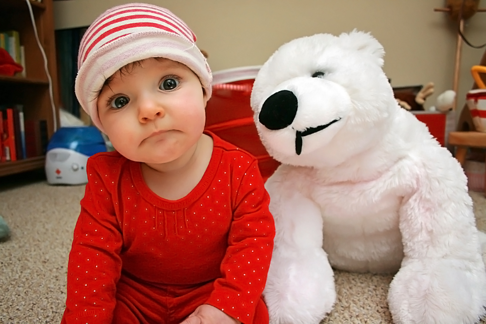 Take Photos of a Baby Next to a Stuffed Animal