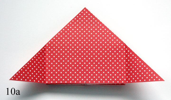 Step 10a: Unfold left and rigth corners on one side