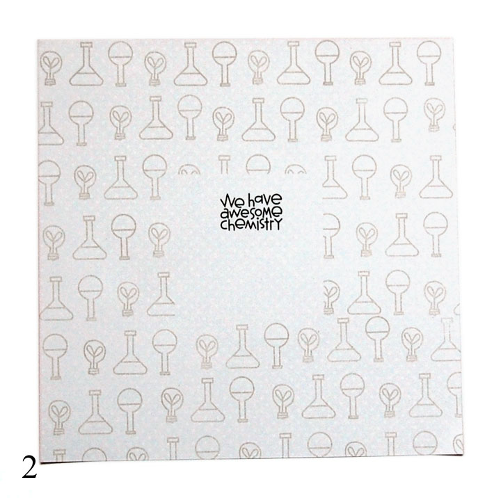 Step 2: Stamp background, remove mask and stamp sentiment