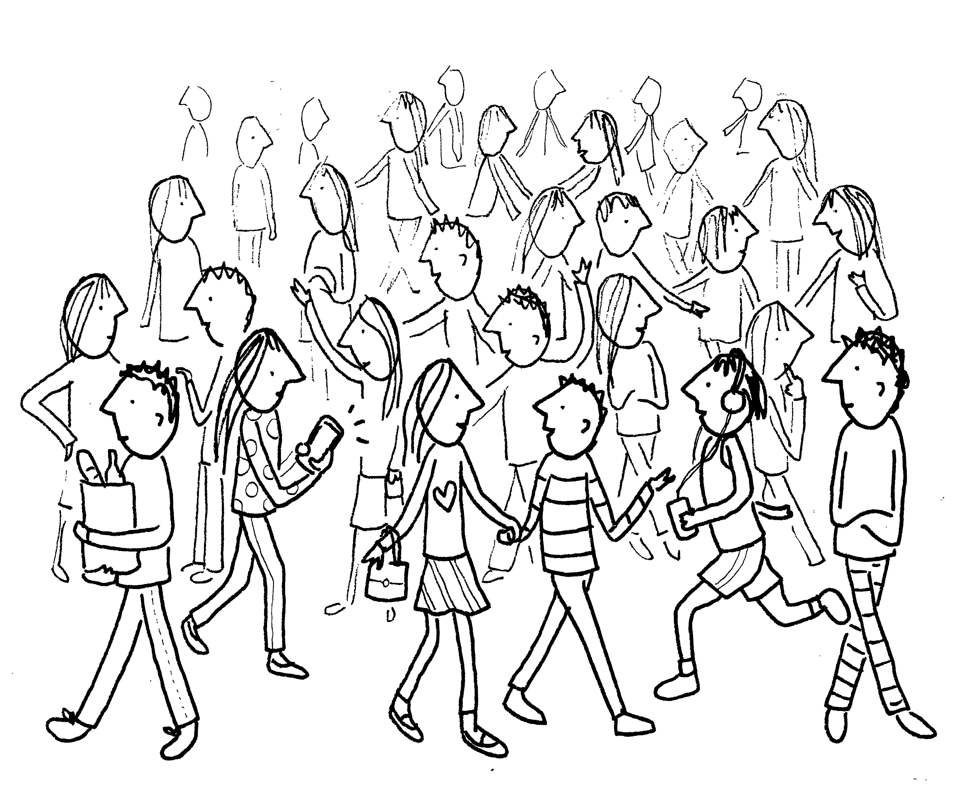 How To Draw A Big Crowd Of People imgfuzz