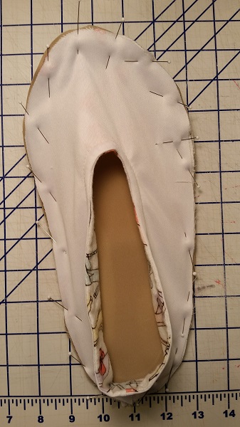 pin RS of upper to sole bottom