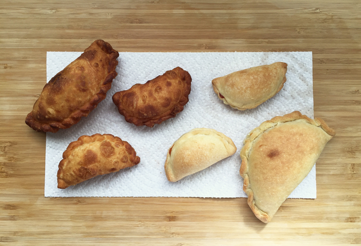 Baked and fried empanadas