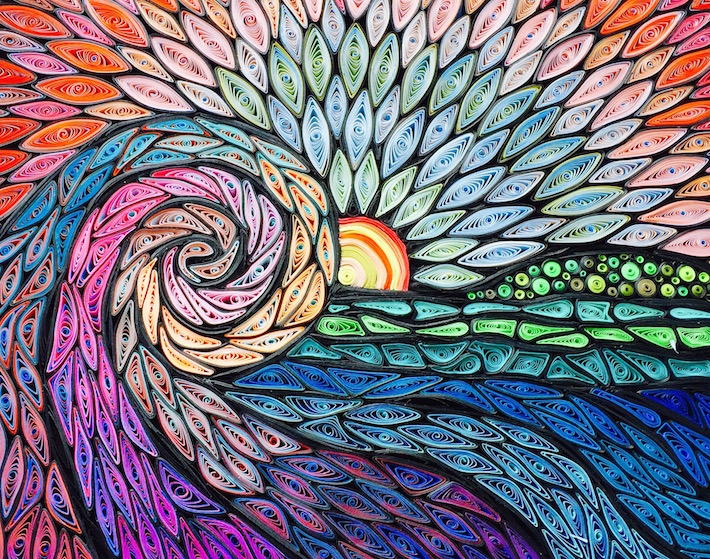 Image of quilled mosaic by Erin Curet