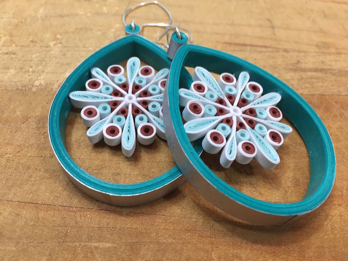 Image of quilled earrings by Little Circles