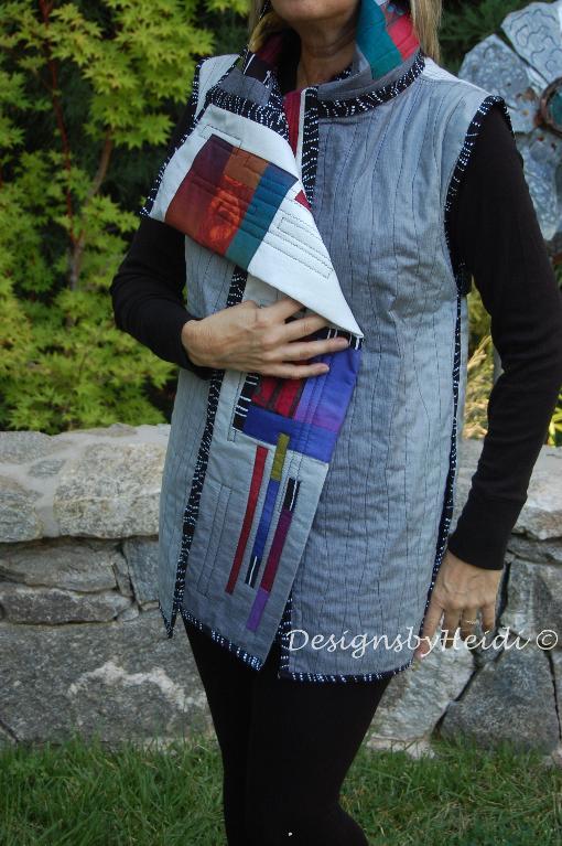 quilted wrap vest