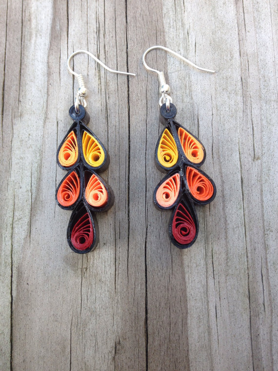 Image of earrings made by Quillinmaven