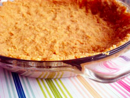 Cookie crumb pie crust