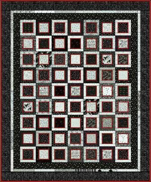 Black, White and Red Quilt
