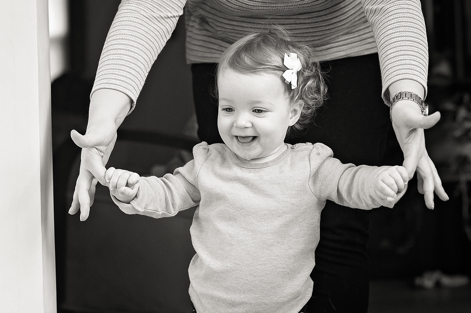 Baby learning to walk