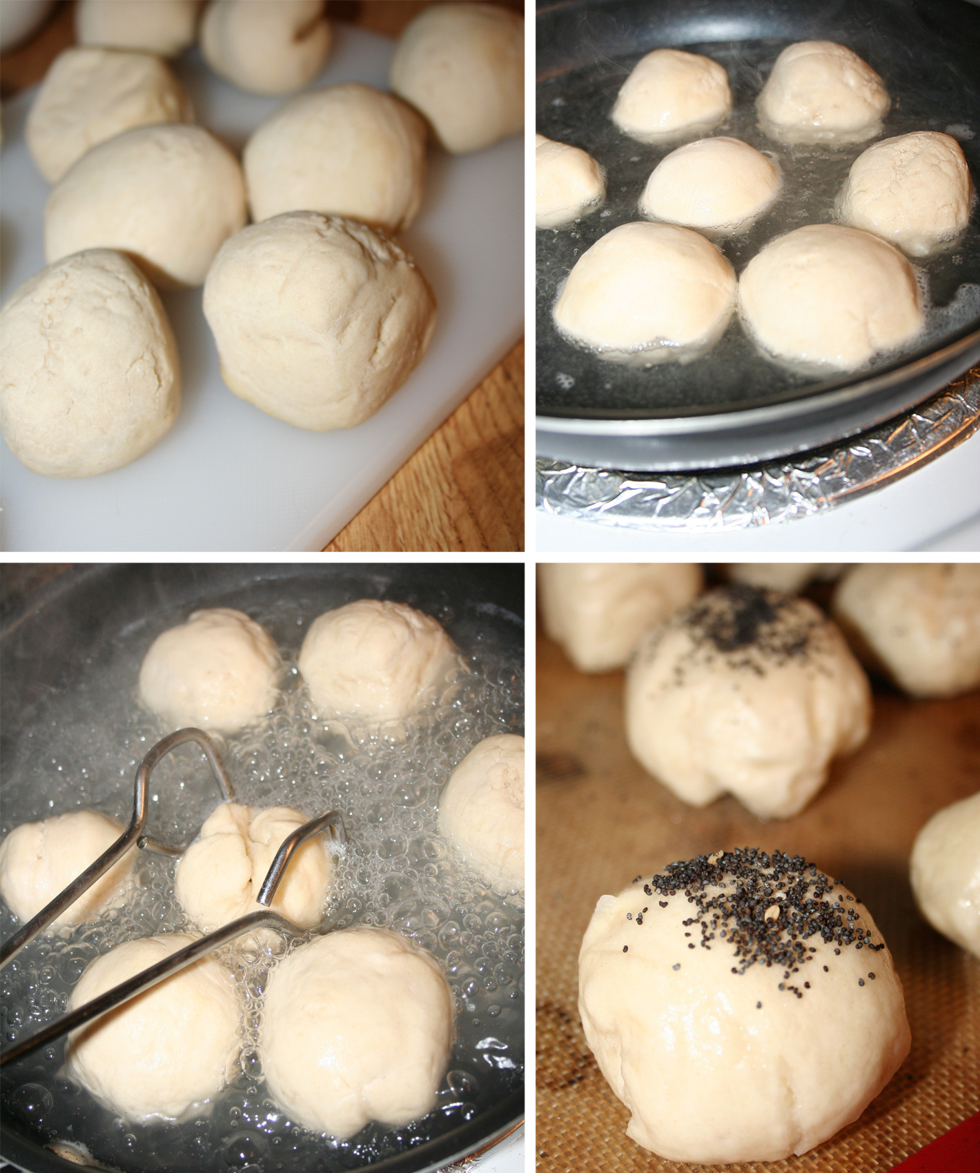 Boil bagel balls