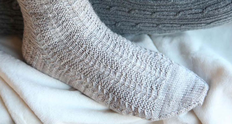 Gray Knit Socks