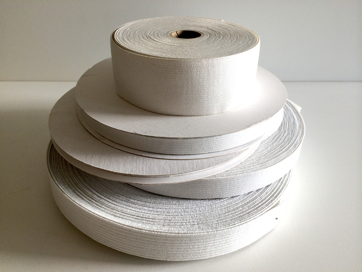 Rolls of elastic for sewing