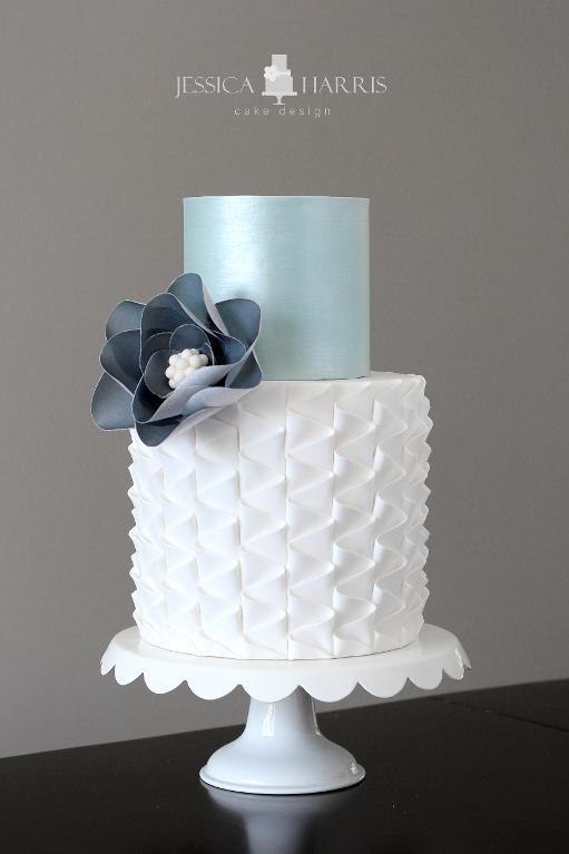 Neat ruffle cake by Bluprint instructor Jessica Harris