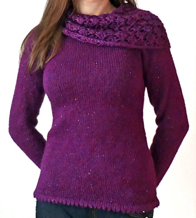 Lacy Cowl Tunic Knitting Pattern