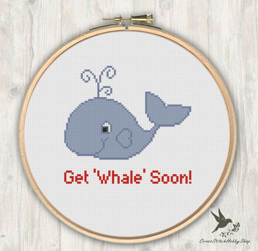 Get Whale Soon Cross Stitch Pattern