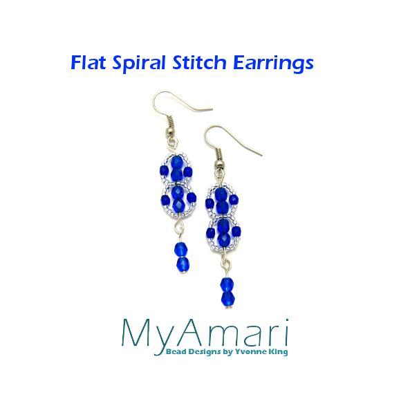 Flat Spiral Stitch Earrings FREE Tutorial