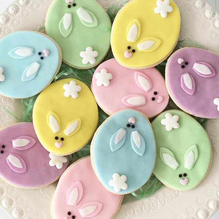 Simple shapes turned into cute animals make sweet cookie decorating ideas