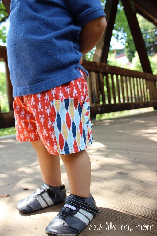 Boy's and Girl's Sycamore Shorts Pattern in sizes 12 m to 8