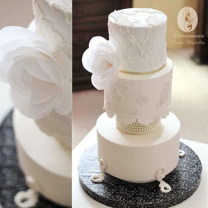 Vintage fashion inspired wedding cake by Bluprint member Zahra Ali