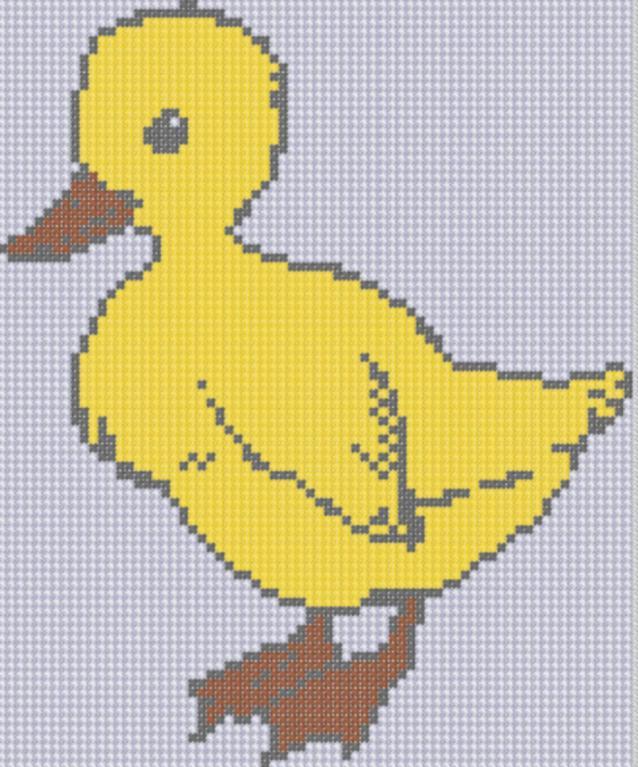 Baby Duck 2 Cross Stitch Pattern