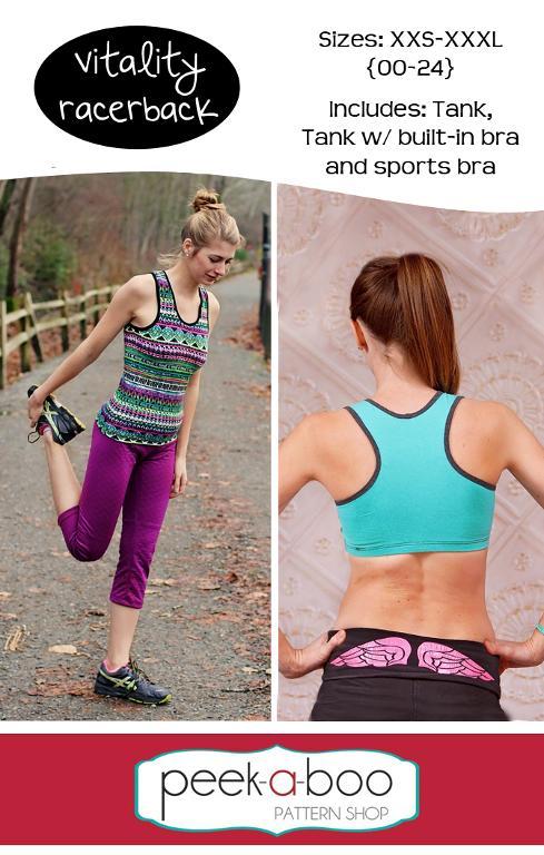 Vitality Racerback Tank & Sports Bra Sewing Pattern