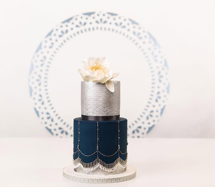 Art deco inspired cake by Bluprint instructor Faye Cahill