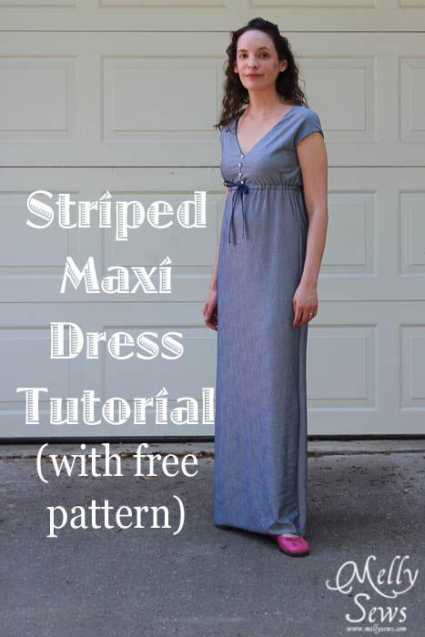 Striped Maxi Dress FREE Sewing Pattern